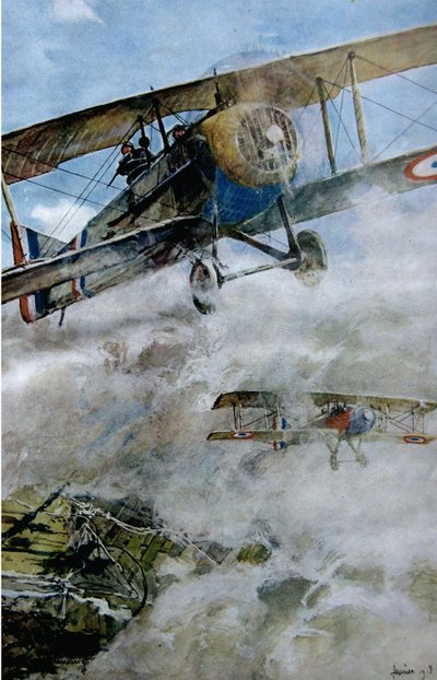 Spads patrullando, 1918 de Francois Flameng